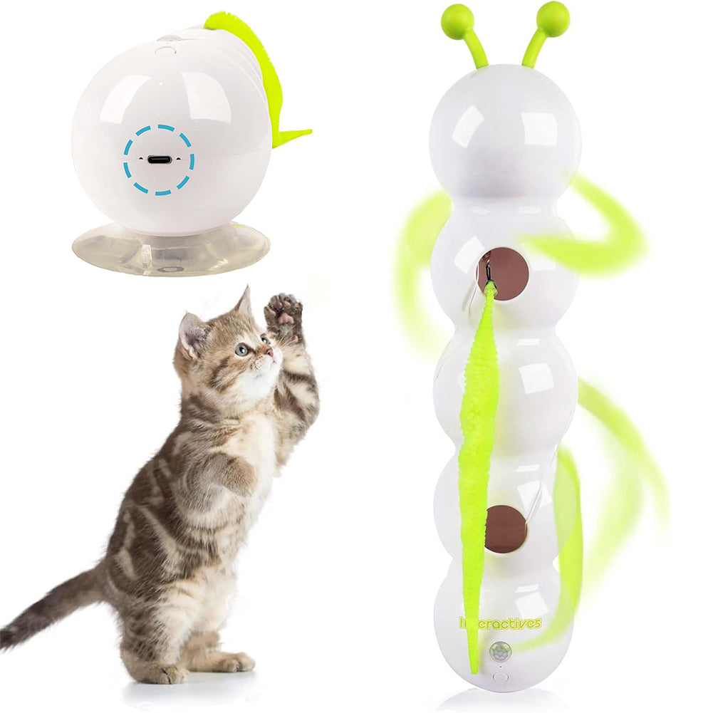 Teasing Cat Toy Automatic Pes Toy With Tail Motion Activated Kitten Toy Rechargeable Smart Interactive Cat Toy Pet Products