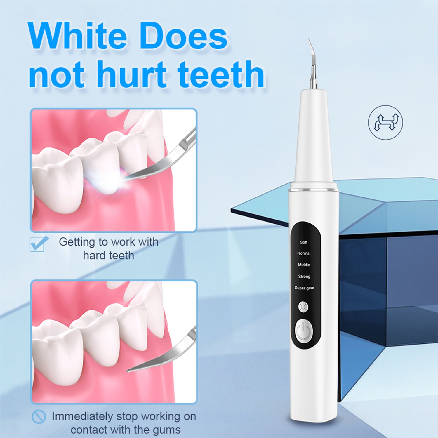Electric Tooth Cleaner For Pets Removes Stains And Stones From Teeth With 2 Cleaning Heads USB Charger Care Kit To Protect Teeth And Gums