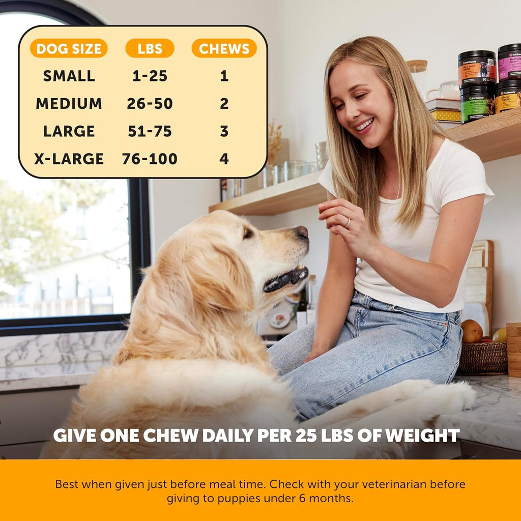 Youmile Omega 3 For Dogs - 120Ct  Fish Oil Treats - Allergy & Itch Relief Skin & Coat Supplement - Dry Itchy Skin, Anti Shedding & Hot Spots Treatment - Pet Salmon Oil Chews - Chicken Flavor Dog  Vit